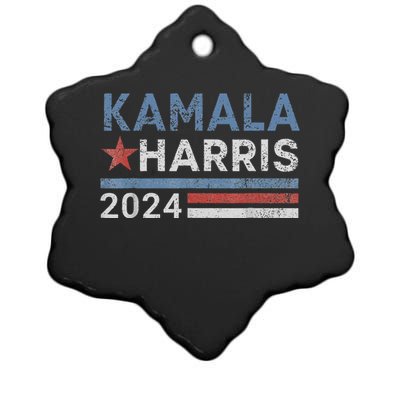 Kamala Harris 2024 For President Election Campaign Ceramic Star Ornament