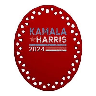 Kamala Harris 2024 For President Election Campaign Ceramic Oval Ornament