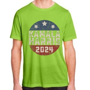 Kamala Harris 2024 For President Retro Button Election Adult ChromaSoft Performance T-Shirt