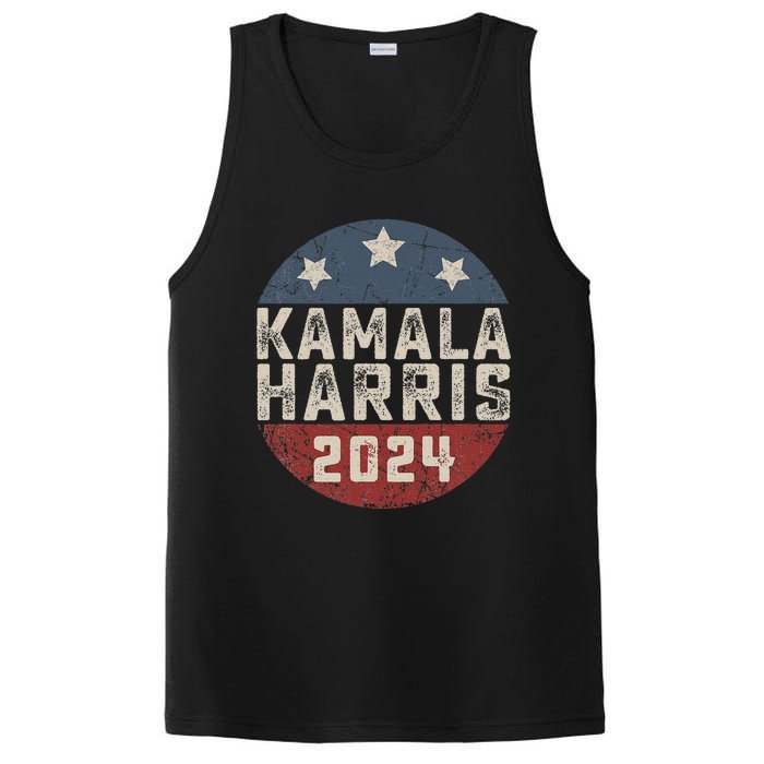 Kamala Harris 2024 For President Retro Button Election PosiCharge Competitor Tank