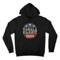 Kamala Harris 2024 For President Retro Button Election Tall Hoodie