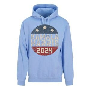 Kamala Harris 2024 For President Retro Button Election Unisex Surf Hoodie