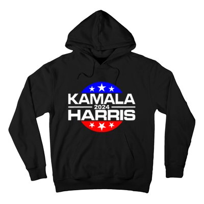 Kamala Harris 2024 For President Campaign Button Style Hoodie