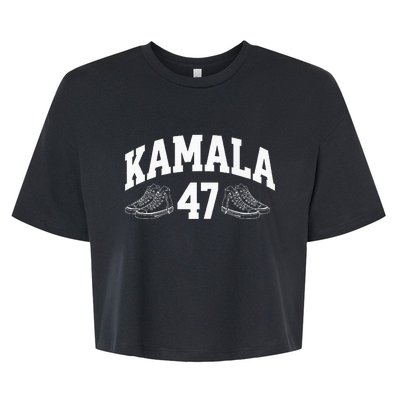 Kamala Harris 2024 47th President Chucks And Pearls Vote Premium Bella+Canvas Jersey Crop Tee