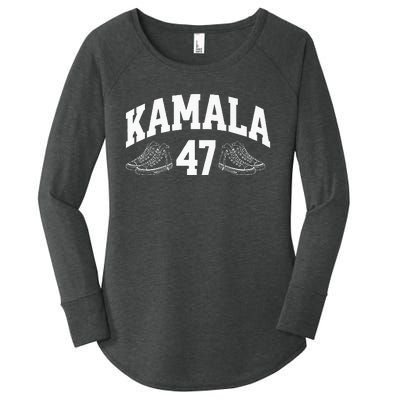 Kamala Harris 2024 47th President Chucks And Pearls Vote Premium Women's Perfect Tri Tunic Long Sleeve Shirt