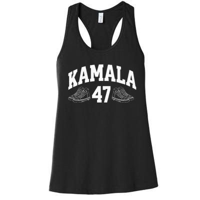 Kamala Harris 2024 47th President Chucks And Pearls Vote Premium Women's Racerback Tank