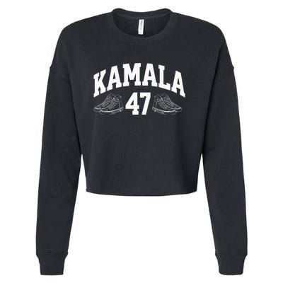 Kamala Harris 2024 47th President Chucks And Pearls Vote Premium Cropped Pullover Crew