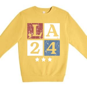 Kamala Harris 2024 Comma La Gift Premium Crewneck Sweatshirt