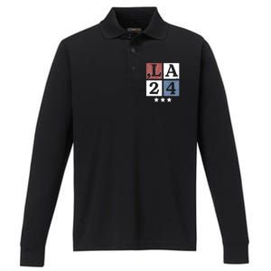 Kamala Harris 2024 Comma La Gift Performance Long Sleeve Polo