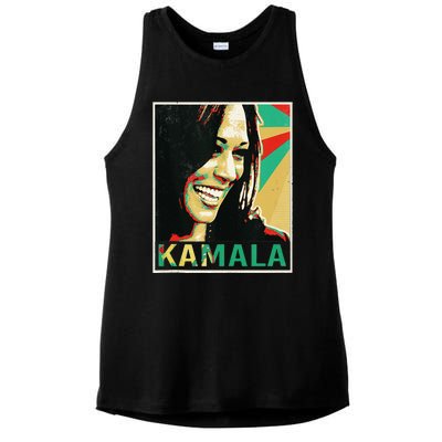 Kamala Harris 2024 Kamala For President Ladies PosiCharge Tri-Blend Wicking Tank