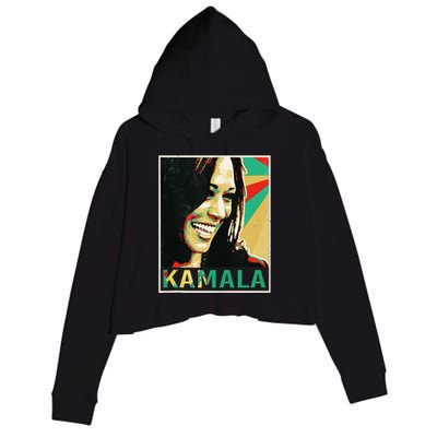 Kamala Harris 2024 Kamala For President Crop Fleece Hoodie