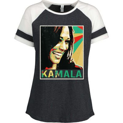 Kamala Harris 2024 Kamala For President Enza Ladies Jersey Colorblock Tee