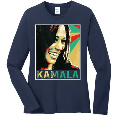 Kamala Harris 2024 Kamala For President Ladies Long Sleeve Shirt