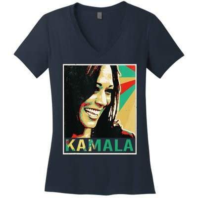 Kamala Harris 2024 Kamala For President Women's V-Neck T-Shirt