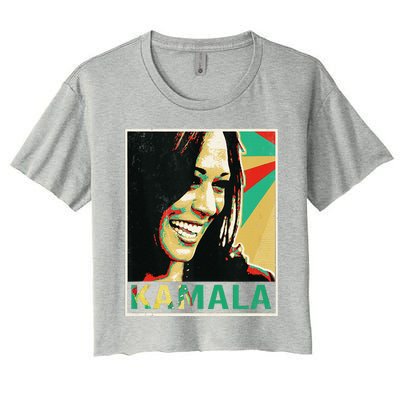 Kamala Harris 2024 Kamala For President Women's Crop Top Tee