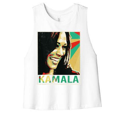 Kamala Harris 2024 Kamala For President Women's Racerback Cropped Tank