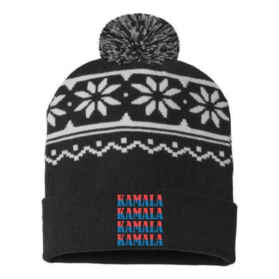 Kamala Harris 2024 President Harris Election USA-Made Snowflake Beanie