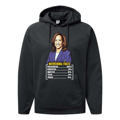 Kamala Harris 2024 For President Harris Versus Trump Facts Performance Fleece Hoodie