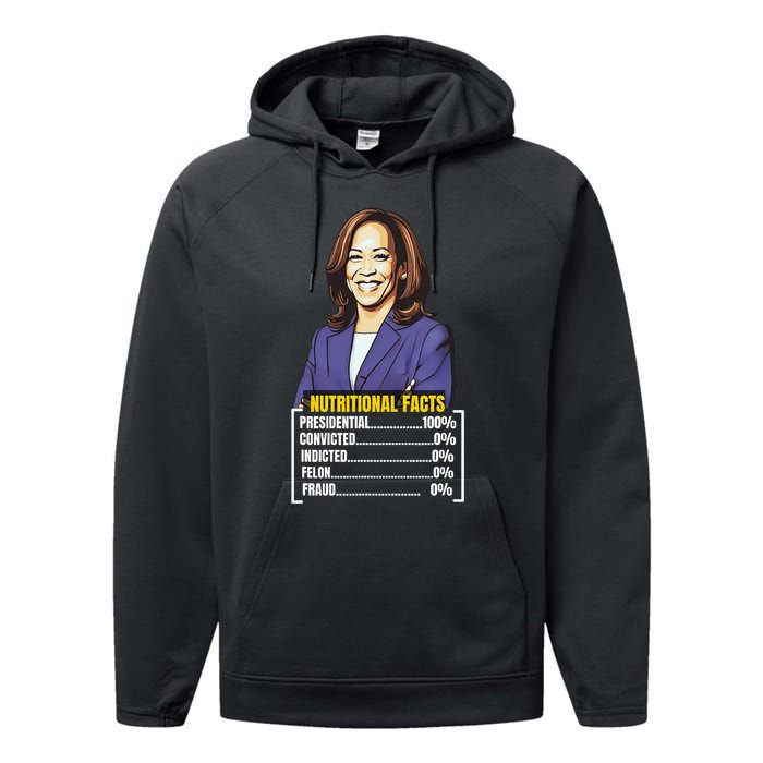 Kamala Harris 2024 For President Harris Versus Trump Facts Performance Fleece Hoodie