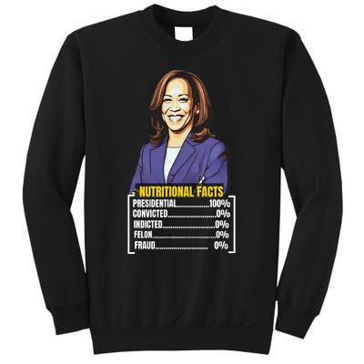 Kamala Harris 2024 For President Harris Versus Trump Facts Sweatshirt