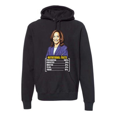 Kamala Harris 2024 For President Harris Versus Trump Facts Premium Hoodie