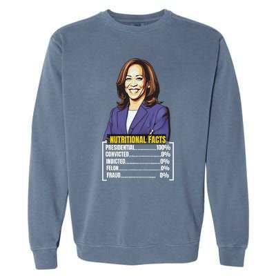 Kamala Harris 2024 For President Harris Versus Trump Facts Garment-Dyed Sweatshirt