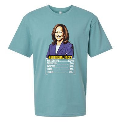 Kamala Harris 2024 For President Harris Versus Trump Facts Sueded Cloud Jersey T-Shirt