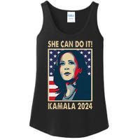 Kamala Harris 2024  Madam President Ladies Essential Tank