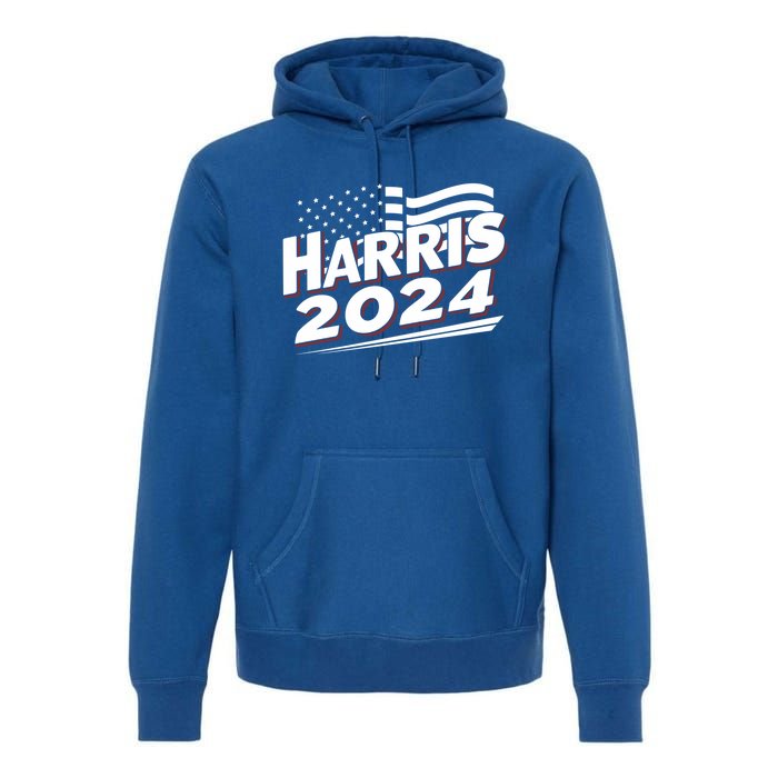 Kamala Harris 2024 For President I Am Speaking Vintage Flag Gift Premium Hoodie