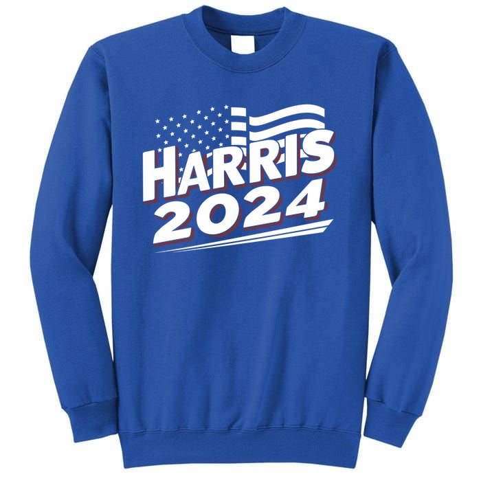 Kamala Harris 2024 For President I Am Speaking Vintage Flag Gift Tall Sweatshirt