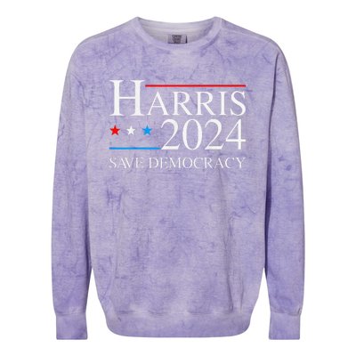 Kamala Harris 2024 Save Democratic Election Campaign Us Flag Colorblast Crewneck Sweatshirt