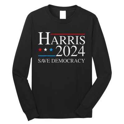 Kamala Harris 2024 Save Democratic Election Campaign Us Flag Long Sleeve Shirt