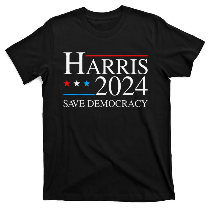 Kamala Harris 2024 Save Democratic Election Campaign Us Flag T-Shirt