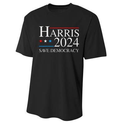 Kamala Harris 2024 Save Democratic Election Campaign Us Flag Performance Sprint T-Shirt