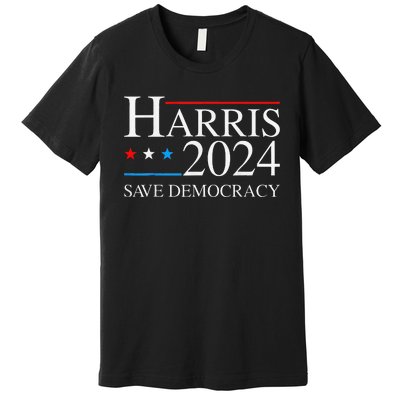 Kamala Harris 2024 Save Democratic Election Campaign Us Flag Premium T-Shirt