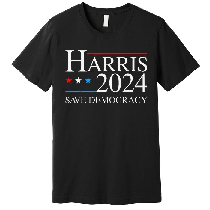 Kamala Harris 2024 Save Democratic Election Campaign Us Flag Premium T-Shirt