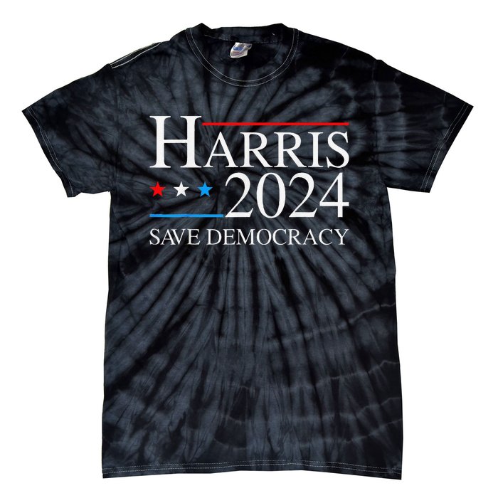 Kamala Harris 2024 Save Democratic Election Campaign Us Flag Tie-Dye T-Shirt