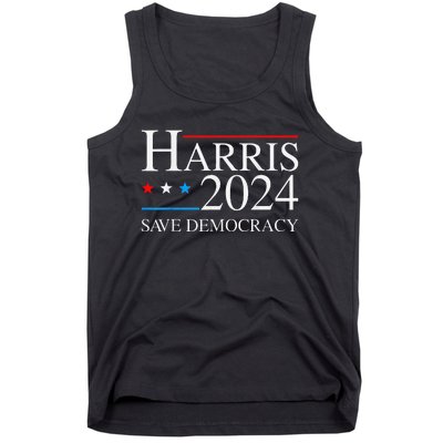 Kamala Harris 2024 Save Democratic Election Campaign Us Flag Tank Top