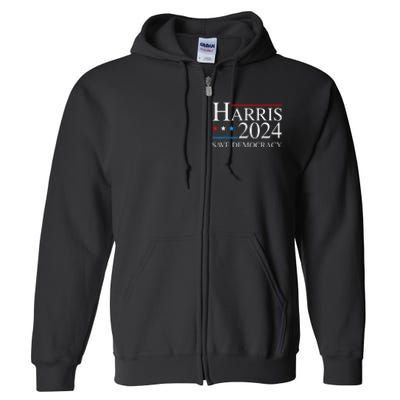 Kamala Harris 2024 Save Democratic Election Campaign Us Flag Full Zip Hoodie