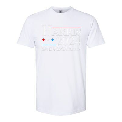 Kamala Harris 2024 Save Democratic Election Campaign Us Flag Softstyle® CVC T-Shirt