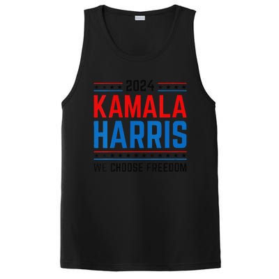 Kamala Harris 2024 We Choose Freedom Election Vote Democrat PosiCharge Competitor Tank