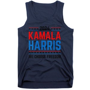 Kamala Harris 2024 We Choose Freedom Election Vote Democrat Tank Top