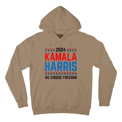 Kamala Harris 2024 We Choose Freedom Election Vote Democrat Hoodie