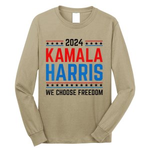 Kamala Harris 2024 We Choose Freedom Election Vote Democrat Long Sleeve Shirt