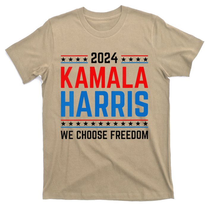 Kamala Harris 2024 We Choose Freedom Election Vote Democrat T-Shirt