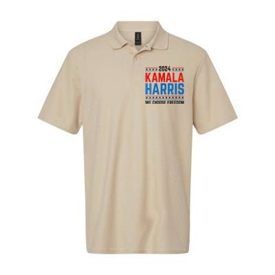 Kamala Harris 2024 We Choose Freedom Election Vote Democrat Softstyle Adult Sport Polo