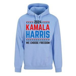 Kamala Harris 2024 We Choose Freedom Election Vote Democrat Unisex Surf Hoodie