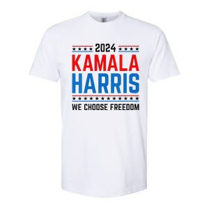 Kamala Harris 2024 We Choose Freedom Election Vote Democrat Softstyle CVC T-Shirt