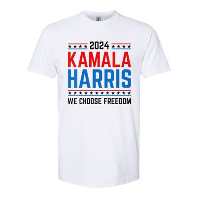 Kamala Harris 2024 We Choose Freedom Election Vote Democrat Softstyle CVC T-Shirt