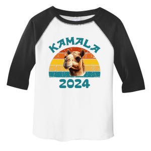 Kamala Harris 2024 For President Retro Camel Campaign Toddler Fine Jersey T-Shirt